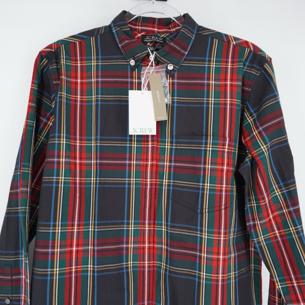 J.Crew Womens Garcon Classic Fit Button up Red Plaid Preppy Career Size 8‎ NEW